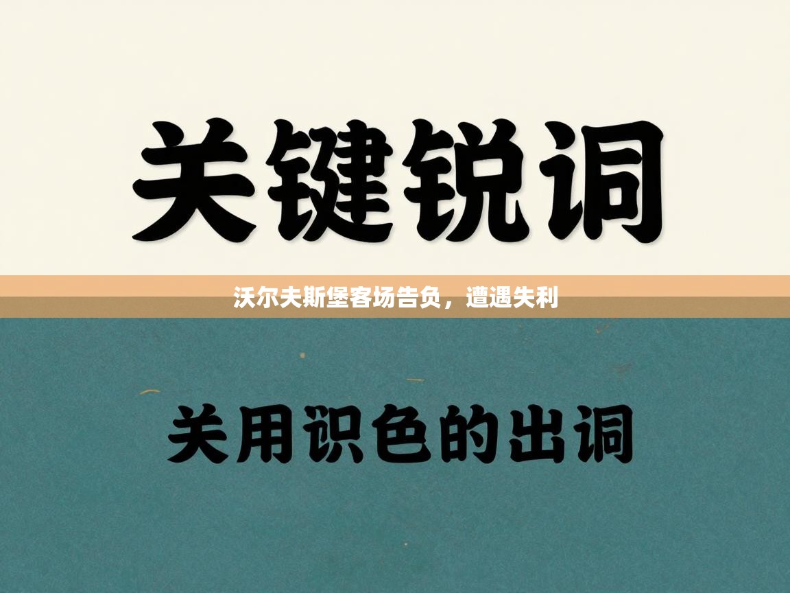 沃尔夫斯堡客场告负，遭遇失利